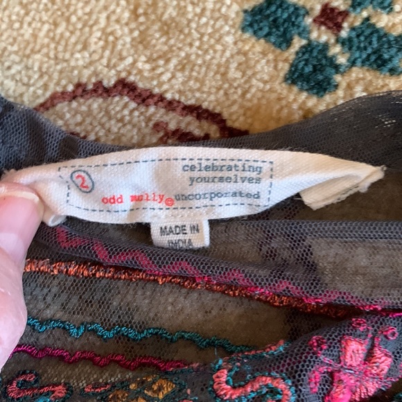 Odd Molly Sheer Embroidered Blouse - Picture 6 of 6